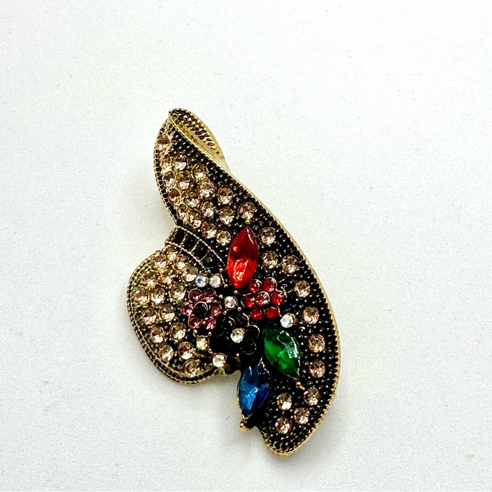 NWOT - Colorful Spring Bonnet Brooch - Picture 5 of 11